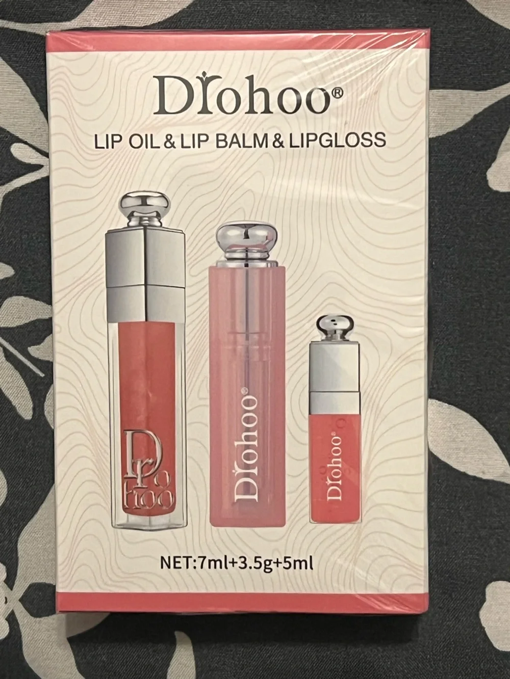 Drohoo Lip Care Gift Set | Lip Oil, Lip Balm & Lip Gloss Trio | New Sealed